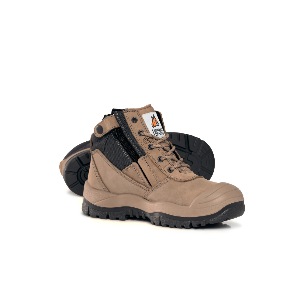 Mongrel ZipSider Boot with Scuff Cap - Stone 461060